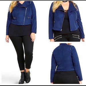 Torrid Size 2 (2X) Navy Moto Jacket